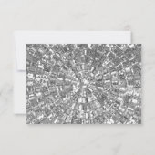 SCHWARZMETALLIK-PARTY SAVE THE DATE weiß Ankündigung (Rückseite)