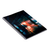 SCHWARZMETALLINFRASTRUKTUR-GEBÄUDE NOTIZBLOCK (Rechte Seite)