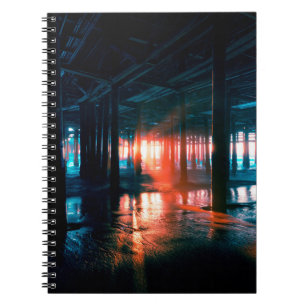 SCHWARZMETALLINFRASTRUKTUR-GEBÄUDE NOTIZBLOCK