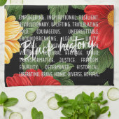 Schwarzmonatsgeschichte mit Blume Geschirrtuch (Gefaltet)