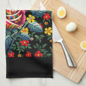 Schwarzmonatsgeschichte mit Blume Geschirrtuch (Viertel Falte)