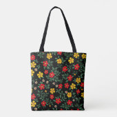 Schwarzmonatsgeschichte mit Blume Tasche (Rückseite)