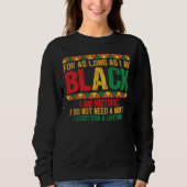 Schwarzmonatstypografie Sweatshirt (Vorderseite)