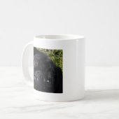 SchwarzMops Augen Kaffeetasse (Vorderseite Links)