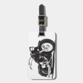 Schwarzmotorrad Gepäckanhänger (Vorderseite vertikal)