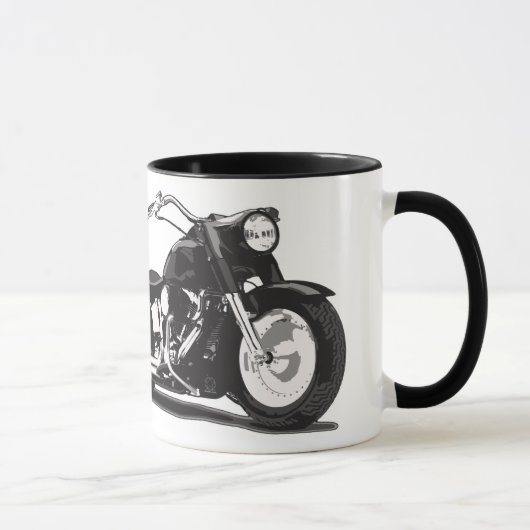 Schwarzmotorrad Tasse (Rechts)