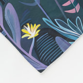 Schwarzpanther-Blätter Fleecedecke (Ecke)