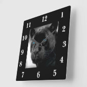 SCHWARZPANTHER-DESIGN-WANDSCHALTFLÄCHE QUADRATISCHE WANDUHR (Winkel)