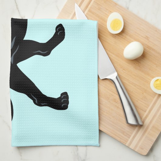 Schwarzpanther Handtuch (Viertel Falte)