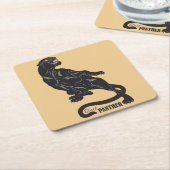 Schwarzpanther Rechteckiger Pappuntersetzer (angewinkelt)