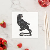 Schwarzpanther Serviette (Beispiel)