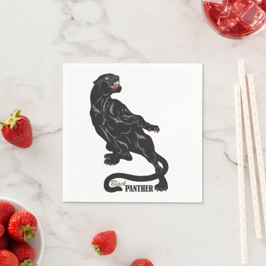 Schwarzpanther Serviette (Beispiel)