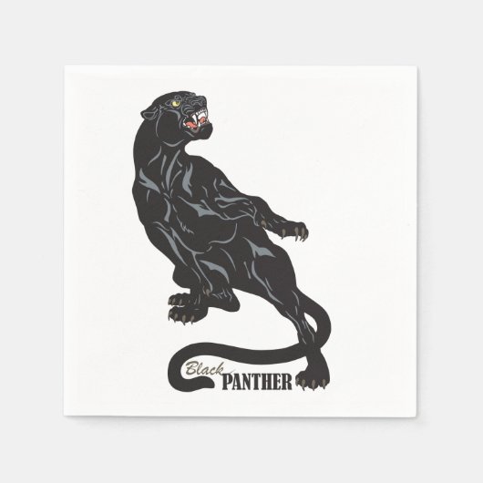 Schwarzpanther Serviette (Vorderseite)