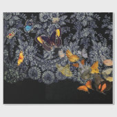 SCHWARZPATTER MIT SCHALTFLÄCHE GESCHENKPAPIER (Flach)