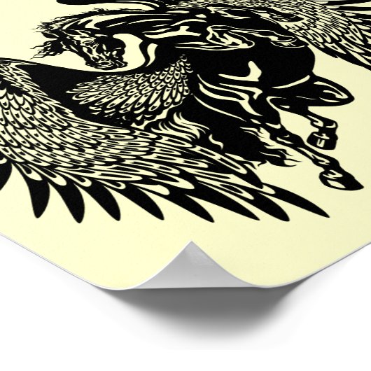 Schwarzpegasus Poster (Ecke)