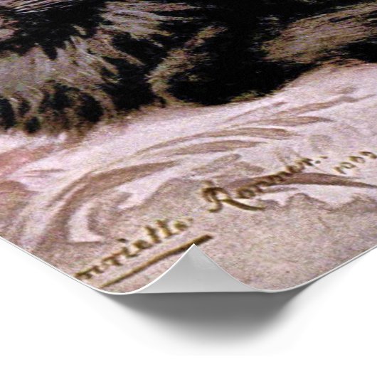 Schwarzpersische Katze Poster (Ecke)