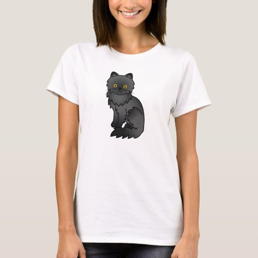 Schwarzpersische Katze T-Shirt (Vorderseite)