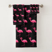 SCHWARZPINK FLAMINGO HELLES BADEZIMMER TOWEL SET (Insitu)