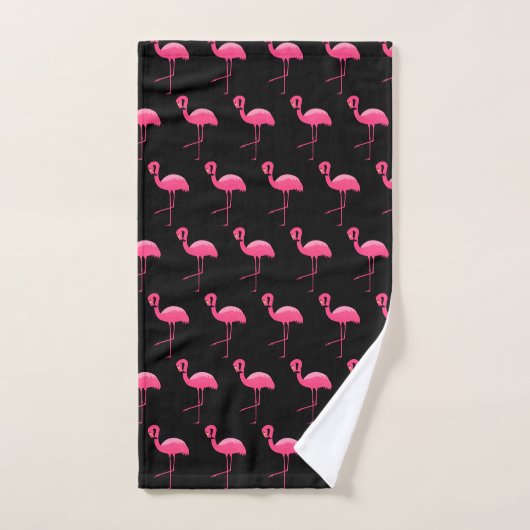 SCHWARZPINK FLAMINGO HELLES BADEZIMMER TOWEL SET (Handtuch)
