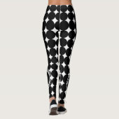 Schwarzpolka-Dot-Monogramm Leggings (Rückseite)
