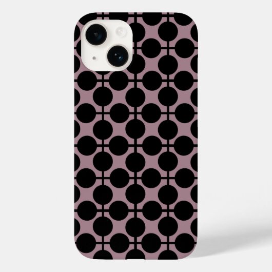 Schwarzpolka-Punkt-Karo-Mode Case-Mate iPhone Hülle (Rückseite)