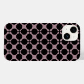 Schwarzpolka-Punkt-Karo-Mode Case-Mate iPhone Hülle (Rückseite (Horizontal))