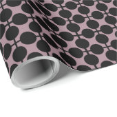 Schwarzpolka-Punkt-Karo-Mode Geschenkpapier (Rolleneckpunkt)