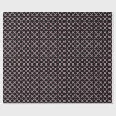 Schwarzpolka-Punkt-Karo-Mode Geschenkpapier (Flach)