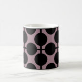 Schwarzpolka-Punkt-Karo-Mode Kaffeetasse (Mittel)
