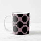 Schwarzpolka-Punkt-Karo-Mode Kaffeetasse (Links)