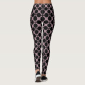 Schwarzpolka-Punkt-Karo-Mode Leggings (Rückseite)
