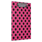Schwarzpolka-Punkte auf Fuchsia Klemmbrett (Rechts)