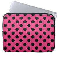 Schwarzpolka-Punkte auf Fuchsia