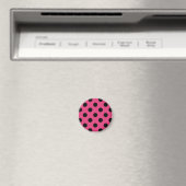 Schwarzpolka-Punkte auf Fuchsia Magnet (In Situ (Geschirrspüler))
