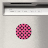 Schwarzpolka-Punkte auf Fuchsia Magnet (In Situ (Geschirrspüler))