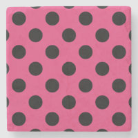 Schwarzpolka-Punkte auf Fuchsia