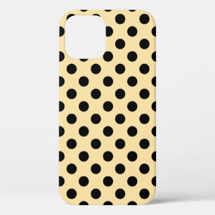 Schwarzpolka-Punkte auf hellgelb Case-Mate iPhone Hülle