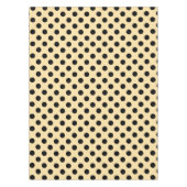 Schwarzpolka-Punkte auf hellgelb Tischdecke (Vorderseite)