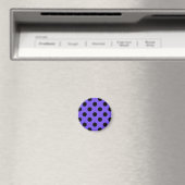 Schwarzpolka-Punkte auf Perwinkle Magnet (In Situ (Geschirrspüler))
