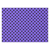 Schwarzpolka-Punkte auf Perwinkle Tischdecke (Vorderseite (Horizontal))