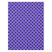 Schwarzpolka-Punkte auf Perwinkle Tischdecke (Vorderseite)