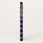 Schwarzpolka-Punkte auf Ultraviolett Case-Mate iPhone Hülle (Hinten/Links)