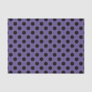 Schwarzpolka-Punkte auf Ultraviolett Seidenpapier