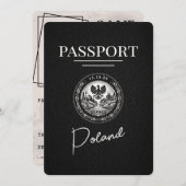 Schwarzpolnischer Pass Save the Date (Vorne/Hinten)