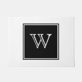 Schwarzquadrat Monogram Doormat Fußmatte (Vorderseite)