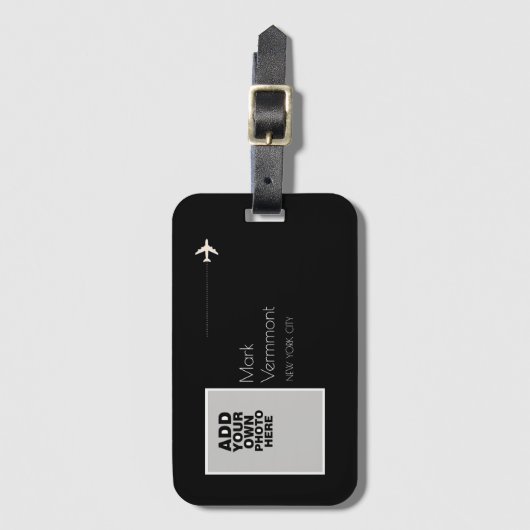 Schwarzreise nach Foto Gepäckanhänger (Vorderseite Vertikal)