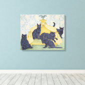 Schwarzsamt Leinwanddruck (Insitu (Holzboden))