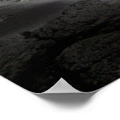Schwarzsandstrand Poster (Ecke)