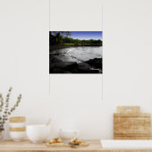 Schwarzsandstrand Poster (Küche)