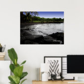 Schwarzsandstrand Poster (Heimbüro)